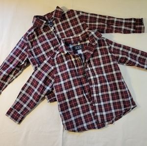 Children's Place Plaid Button Down shirts (2) size 18-24 months